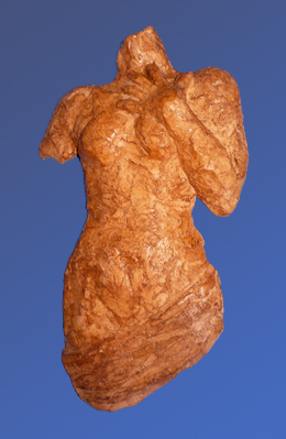 Sculpture relief wall hanging of a woman's torso